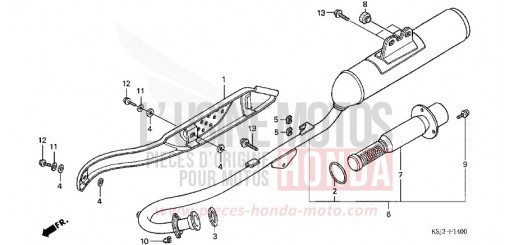 EXHAUST MUFFLER CRF100F4 de 2004